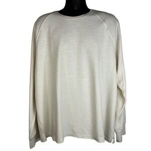 Goodfellow Men's Pullover Sweater XXL Ivory Textured Crew Neck Long Sleeve -Read